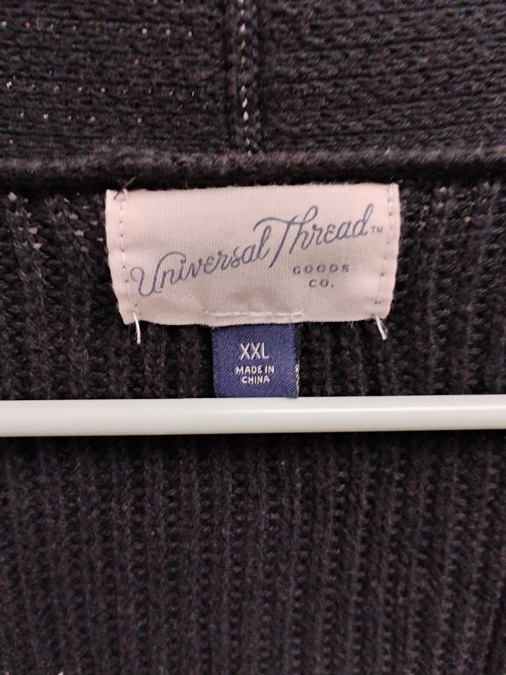 Universal Thread Black Ribbed Button-Front Cardigan - Picture 3 of 5